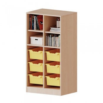 ErgoTray Regal, zweireihig, 3,5 Ordnerhöhen