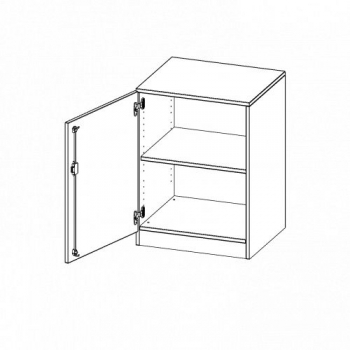 Schrank, 2 Ordnerhöhen
