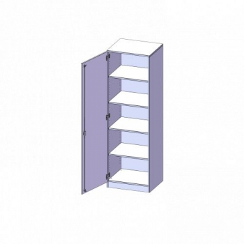 Schrank eintürig mit 5 Ordnerhöhen, B/H/T: 60x190x50 cm