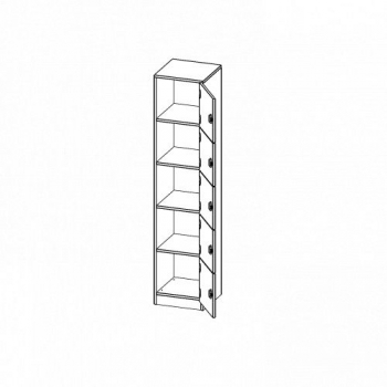 Schließfachschrank, 5 Ordnerhöhen