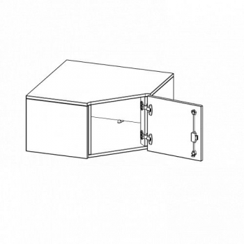 Innenecke Aufsatzschrank, 1 Ordnerhöhe