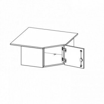 Innenecke Aufsatzschrank, 1 Ordnerhöhe