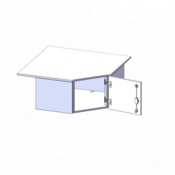 Innenecke Aufsatzschrank, 1 Ordnerhöhe