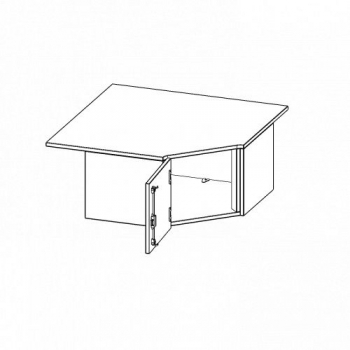 Innenecke Aufsatzschrank, 1 Ordnerhöhe
