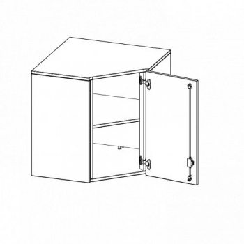 Innenecke Aufsatzschrank, 2 Ordnerhöhe