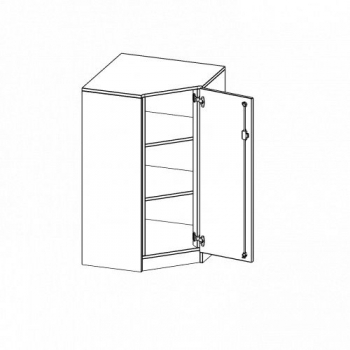 Innenecke als Schrank, 3 Ordnerhöhen