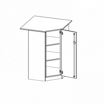 Innenecke als Schrank, 3 Ordnerhöhen