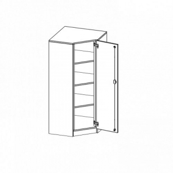 Innenecke als Schrank, 4 Ordnerhöhen