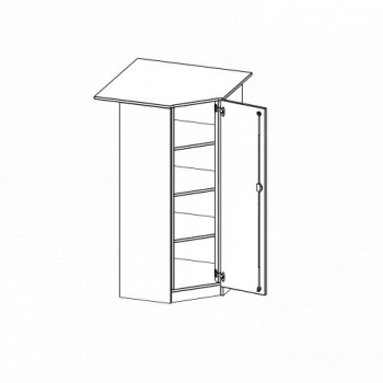 Innenecke als Schrank, 4 Ordnerhöhen