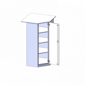 Innenecke als Schrank, 4 Ordnerhöhen