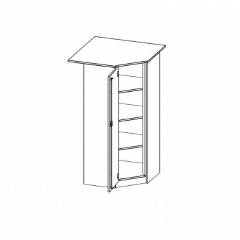 Innenecke als Schrank, 4 Ordnerhöhen