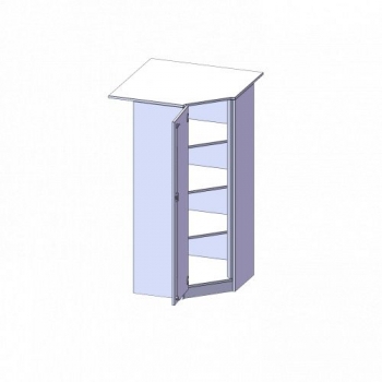 Innenecke als Schrank, 4 Ordnerhöhen