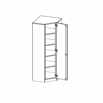 Innenecke als Schrank, 5 Ordnerhöhen