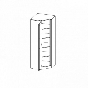 Innenecke als Schrank, 5 Ordnerhöhen