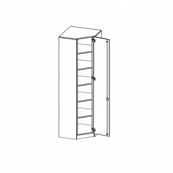 Innenecke als Schrank, 6 Ordnerhöhen