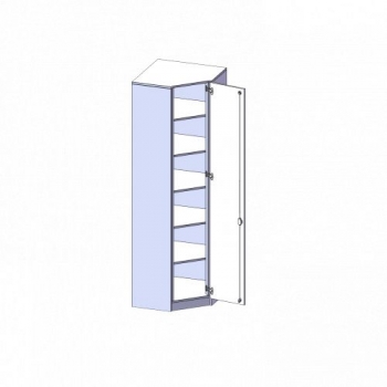 Innenecke als Schrank, 6 Ordnerhöhen