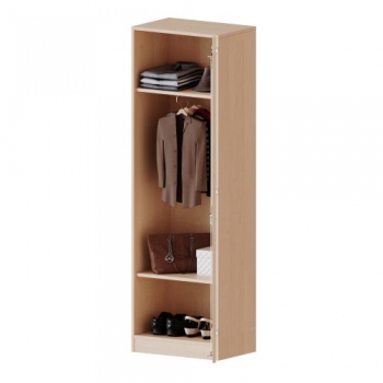 Garderobenschrank mit Spiegel und Garderobenstange, 5 Ordnerhöhen