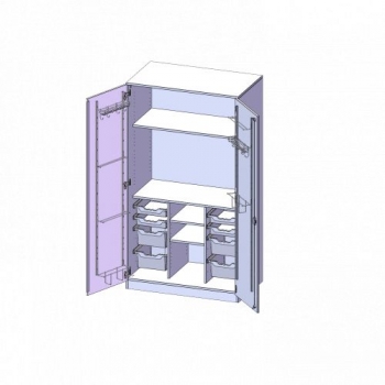 Musikschrank, 5 Ordnerhöhen