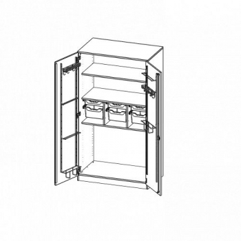 Musikschrank, 5 Ordnerhöhen