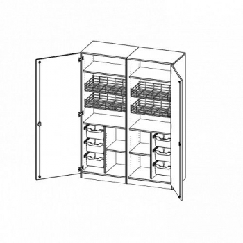 Sportschrank, 5 Ordnerhöhen