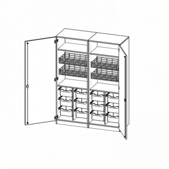 Sportschrank, 5 Ordnerhöhen