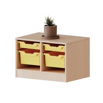 ErgoTray Regal, zweireihig, 1 Ordnerhöhe