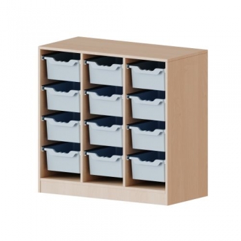 ErgoTray Regal, dreireihig, 2,5 Ordnerhöhen