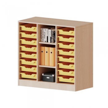 ErgoTray Regal, dreireihig, 2,5 Ordnerhöhen