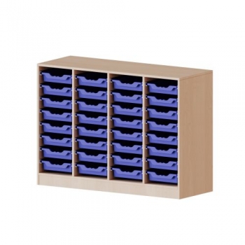 ErgoTray Regal, vierreihig, 2,5 Ordnerhöhen