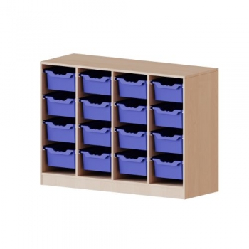 ErgoTray Regal, vierreihig, 2,5 Ordnerhöhen