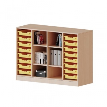 ErgoTray Regal, vierreihig, 2,5 Ordnerhöhen