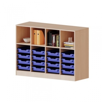 ErgoTray Regal, vierreihig, 2,5 Ordnerhöhen