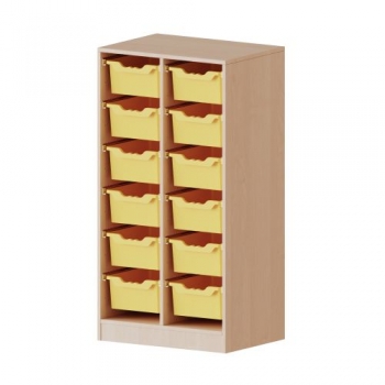 ErgoTray Regal, zweireihig, 3,5 Ordnerhöhen