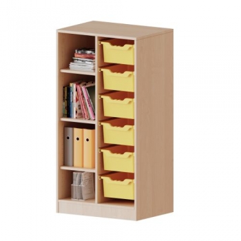 ErgoTray Regal, zweireihig, 3,5 Ordnerhöhen