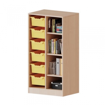 ErgoTray Regal, zweireihig, 3,5 Ordnerhöhen