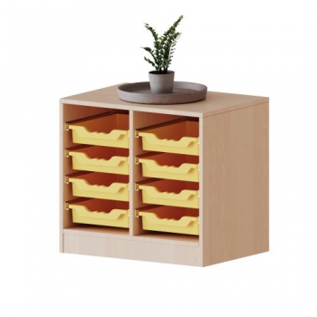 ErgoTray Regal, zweireihig, 1,5 Ordnerhöhen