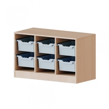 ErgoTray Regal, dreireihig, 1,5 Ordnerhöhen