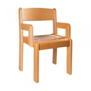 Stapelstuhl TIM mit Armlehne Sitzhöhe 26 cm