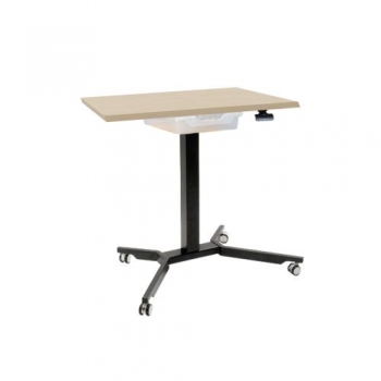 Sitz- / Steh Quadrattisch mit Schublade und Melaminplatte