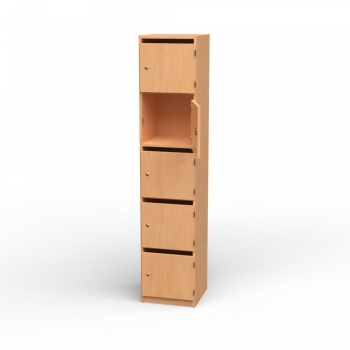 Lehrerfachschrank 5 abschließbare Fächer mit Briefschlitz