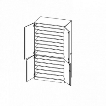 Bastelschrank 4-türiger Schrank, B/H/T: 104,5x190x60 cm