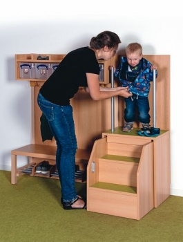 Anziehhilfe mit Treppenaufgang B/H/T: 50x130x40 cm