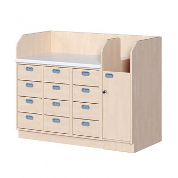 Wickelkommode mit Aufgang, B/H/T: 143x113x91,5 cm