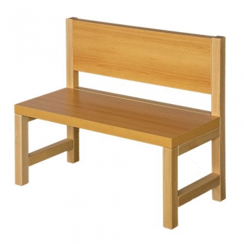 Garderobenbank mit Rückenlehne BxT 80x35 cm, Sitzhöhe: 34 cm