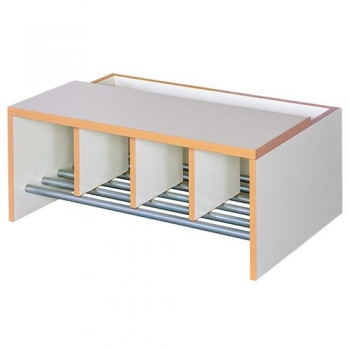 Garderobenbank mit integriertem Schuhrost und Stiefelfach