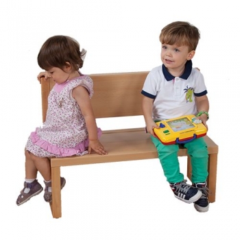 Garderobenbank mit Rückenlehne BxT 100x35 cm, Sitzhöhe: 26 cm