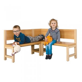 Garderobenbank mit Rückenlehne BxT 100x35 cm, Sitzhöhe: 34 cm