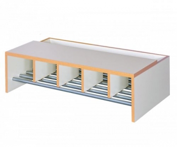 Garderobenbank mit integriertem Schuhrost und Stiefelfach