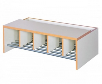 Garderobenbank mit integriertem Schuhrost und Stiefelfach