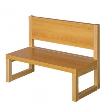 Garderobenbank mit Rückenlehne BxT 120x35 cm, Sitzhöhe: 26 cm